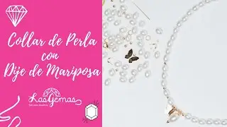 KIT para Collar de Perla con Dije de Mariposa- Las Gemas Bisutería.