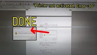 Printer not activated Error -30, when I try to save as PDF - Final Draf