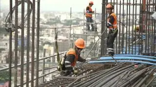 Sistema de encofrado autotrepante utilizado en Banco de la Nación