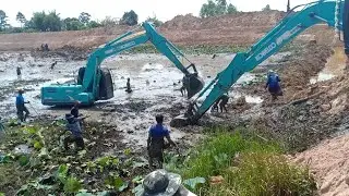 ลงไปจับปลา Kobelco sk140-8 Excavator