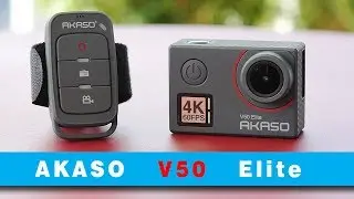 Akaso V50 Elite a 4K 60fps sports camera with EIS video stabilization.
