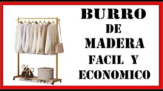 Como hacer un PERCHERO MOVIL de MADERA-¡DIY!