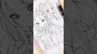 some spotlight for my OCs #Yuuchii & Eiri! #pencildrawing #art #drawing