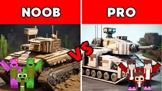 NOOB vs PRO JJ Family & Mikey Family - Tank in Minecraft!
