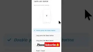 Torch light On shortcut. #torch #shorts #shortcut #tips.