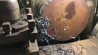 Изготовление фланца из очень толстой болванки. Своими руками.