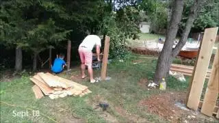 time lapse - more fencing and trenching - sept18 -  22