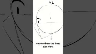 How to draw the head from the side view #howtodraw