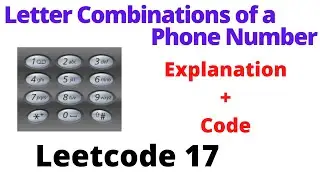 Letter Combinations of a Phone Number | leetcode 17 | Hindi