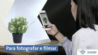 Mini studio fotográfico Led Portátil + 6 cenários