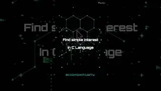 Find simple interest #c #coding #programming #coders #top #viral #views #trending @codingwithjerry