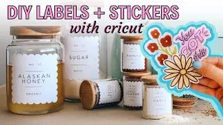Beginners!! How To Make Labels + DIY Waterproof Stickers With Cricut! Organizing Spice Rack Ideas!