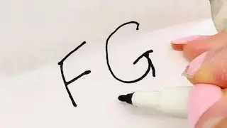 How to Draw Cats from Letters FG Very Easy