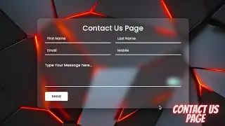 Create a Contact Us Page Using HTML and CSS || Web Coder