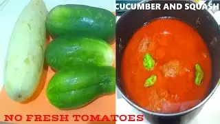 Cooking Ghanaian Stew With Cucumber and Squash/ No Fresh Tomato Stew / Alternative to Tomato Stew