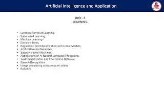Unit - 4   LEARNING | BCA Notes | AI