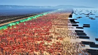 Humans, Elves & Dwarves Beach Landing Vs 4,000,000 Legions of Sauron - UEBS 2