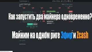 Запуск Второго майнера! Как майнить 2 монеты одновременно? Операционка HiveOs