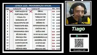 PROGRAMAÇÃO DA LOTECA COM PALPITES CONCURSO 1123