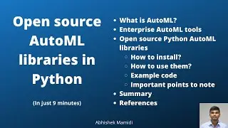 Open source AutoML libraries in Python