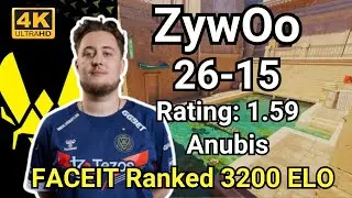 ZywOo (26-15) Rating:1.59 (Anubis) | Aug 28, 2024 #cs2 #pov