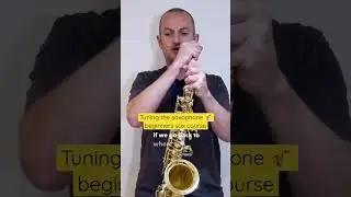 Tuning the saxophone with the mouthpiece - beginners sax course 🎷 link in description for free PDF
