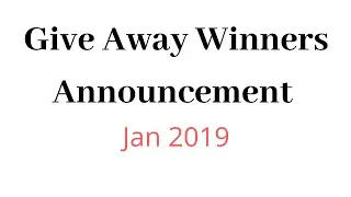 give away winners announcement by Dr. Manoj Das