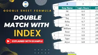 Google Sheet Magic: Double MATCH with INDEX Function - You Won't Believe!