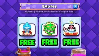 How To GET 5 FREE EMOTES In Clash Royale!