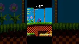 Sonic The Hedgehog 1-BIT vs 4-BIT vs 8-BIT vs 16-BIT vs HD 