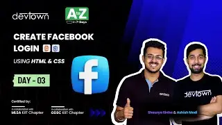 [LIVE] DAY 03 - Create Facebook login using HTML & CSS | COMPLETE in 7 - Days