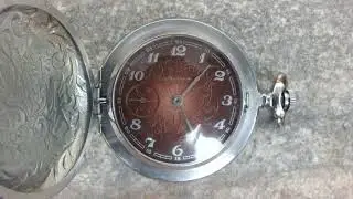 Vintage Molnija Molnia 18 Jewels USSR Russian Soviet Mechanical Pocket Watch.