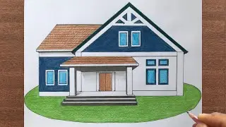 How to Draw a House in 1 Point Perspective