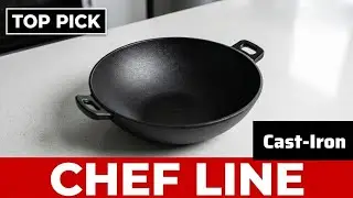222 ☕CAST-IRON WOK 24cm 🕊️ Product Link in Description box