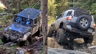 Jeep Wrangler JK vs Toyota FJ Cruiser, route making