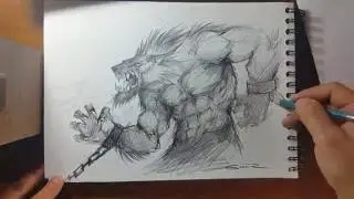Speed Drawing - Werewolf