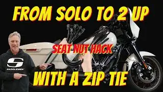 Harley Seat Nut Replacement Hack | Solo Seat to 2 Up Saddlemen