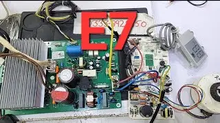 Haier DC inverter AC  E7 error code inverter ac pcb institute