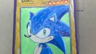 Fazendo a carta do sonic , card sonic