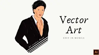 Shahrukh khan - Vector Art | Timelapse Video | free vector art | Adobe Illustrator | Mobile Editing
