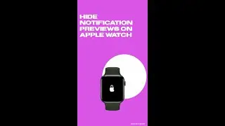 Hide Notification Previews on the Apple Watch! #Apple Watch #Shorts #watchOS