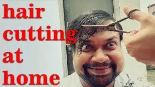 quarantine days: haircut by wife - hair cutting at home Hindi