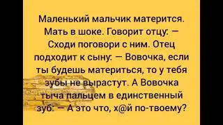 Если ты будешь материться, то у тебя зубы не вырастут... Подборка смешных анекдотов 2022