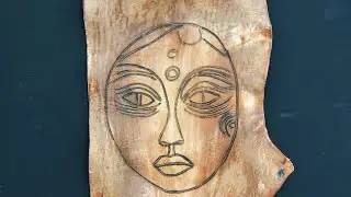 Картина, панно из натуральной кожи А Музылев "Камо Грядеши 1"