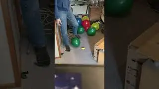 Balloon stomp to Pop with socks