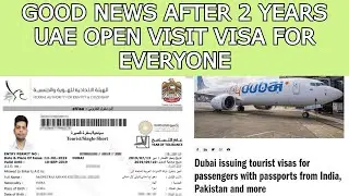 UAE Visit Visa Update | India & Pakistan National Can Travel On Visit Visa | Dubai Visit Visa Update