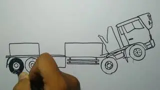 truk berjalan santai sambil ngangkat kepala - cara menggambar truk