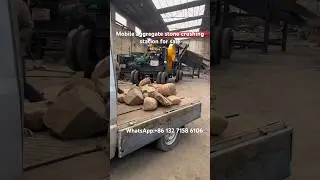 Freely inquiry our portable boulder rock breaker,granite cobbles aggregate stone jaw crusher station