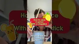 How to get lemon juice with a chopstick. #lifehack #lifehacks