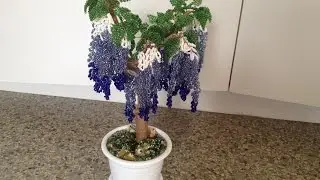 WISTERIA from BEADS. MK. Part 1/2. Tutorial: Wisteria out of beads. Part 1/2.
